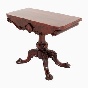 Irischer Kartentisch aus Mahagoni, 1860er
