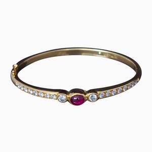 Gold Bracelet with Diamonds and Rubies, 2000s