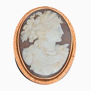 Kamee Gold Brosche