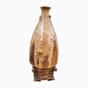 20th Century Art Nouveau Flamed Stoneware Vase from C Greber