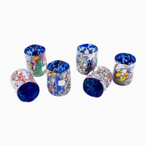 Blue Murano Glasses from YourMurano, Set of 6