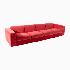 D120 Velvet Sofa by Mattia Bonett, Valeria Borsani and Alfredo Bonetti for Tecnoi, 1970s