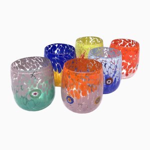 Murano Glasses with Multicolored Patterns from YourMurano, Set of 6