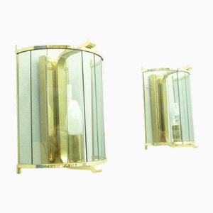 Regency Brass Wall Lamps, 1960s, Set of 2
