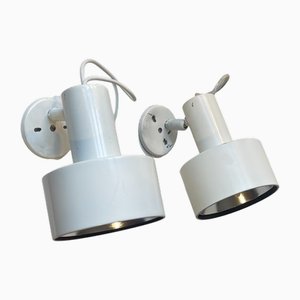 Vintage Danish Industrial Wall Lamps from Louis Poulsen, 1970s, Set of 2