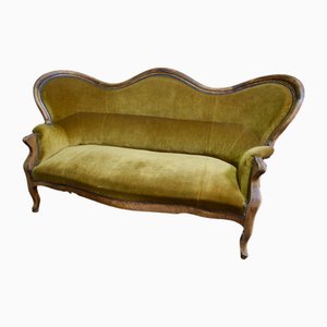 Louis Philippe 3-Sitzer Samtsofa, Frankreich, 19. Jh.