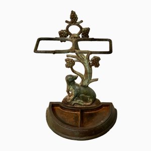 19th Century French Cast Iron Umbrella Stand, 1890s