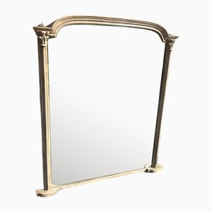 Large English 19th Century Painted Overmantle Mirror