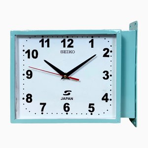 Vintage Blue Seiko Maritime Double-Sided Wall Clock, 1970s