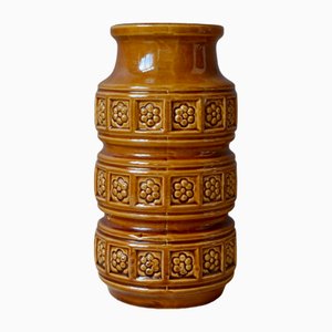 Vintage Brown Roller Vase from Scheurich, 1960s