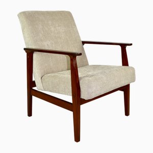 Beigefarbener Vintage Clubsessel, 1970er