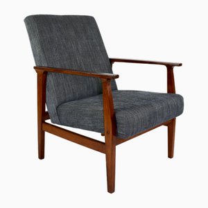 Vintage Black Club Armchair, 1970s