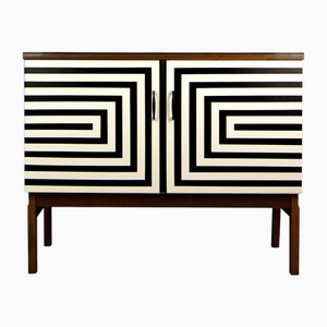 Modular Cabinet with Op Art Motif, Poland, 1970s
