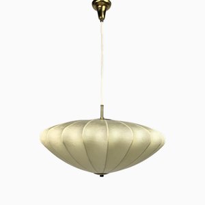Mid-Century UFO Cocoon Hanging Lamp with Brass by Achille Castiglioni, 1960s