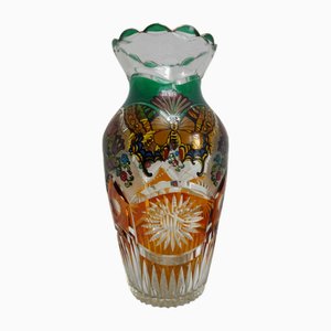 Czech Art Nouveau Bohemian Haida Vase attributed to H. Pautsch, 1890s