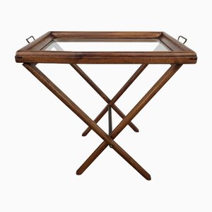 Table de Service Pliante en Bois, Italie, 1970s