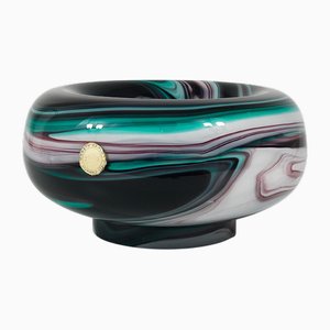 Große italienische Glasschale aus Murano Marmor von Carlo Moretti, 1960