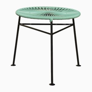 Tabouret Centro Vert Marin avec Plateau Noir par OK Design