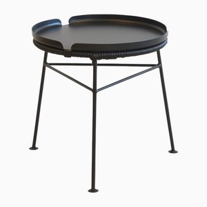 Schwarzer Centro Hocker mit schwarzem Tablett von OK Design