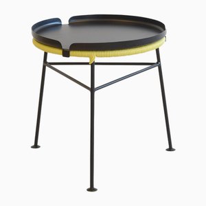 Yellow Centro Stool with Black Tray by OK Design