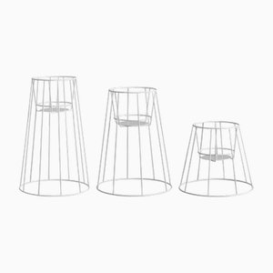 White Cibele Plant Stands by OK Design, Set of 3