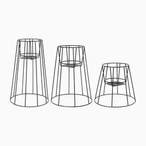 Black Cibele Plant Stands by OK Design, Set of 3