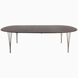 Mesa de comedor Superellips de wengué de Bruno Mathsson & Piet Hein para Fritz Hansen, años 60