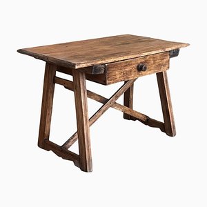 Early 20th Century French Oak Worktable with One Drawer, 1920s