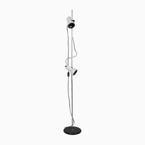 Italienische Vintage Stehlampe aus Weißem Metall, 1970er