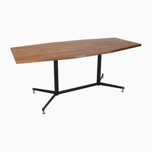 Italienischer Vintage Tisch aus Metall & Holz, 1960er