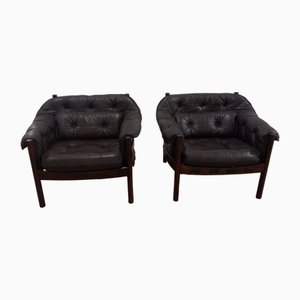 Arne Norell zugeschriebene Armlehnstühle, Schweden, 1960er, 2er Set