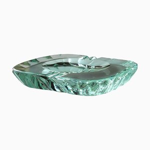 Chiselled Crystal Bowl by Max Ingrand for Fontana Arte Design, Italy, 1950s