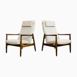 Fauteuils GFM 64 à Dossier Haut par Edmund Homa, Pologne 1960s, Set de 2