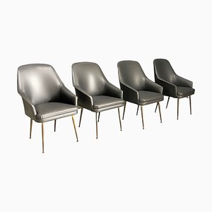 Small Armchairs attributed to Lina Bo Bardi and Carlo Pagani for Arflex, 1950s, Set of 4