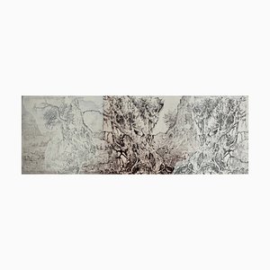 Krzysztof Wieczorek, Vagando por los valles anchos de Herkules Peterszon Seghers, Aguafuerte en papel, 2011