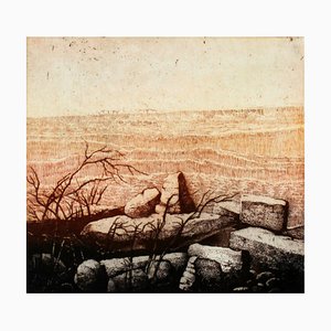 Krzysztof Wieczorek, Séptima postal de un viaje, Aguafuerte sobre papel, 2009