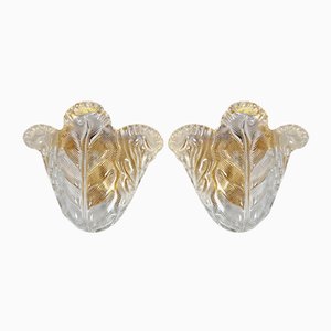 Murano Glass Wall Lights, 1950s, Set of 2