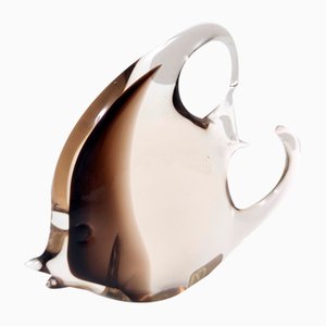 Postmoderne Dekorative Fischfigur aus Braunem Muranoglas von Vincenzo Nason, Italien, 1970er