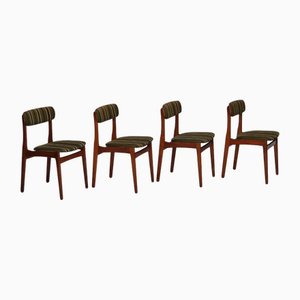 Sedie da pranzo in teak, Danimarca, anni '60, set di 4