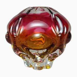 Vase Vintage en Verre par Josef Hospodka pour Chribska, Tchéquie, 1958