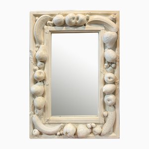 Stucco Mirror with Fruit Decoration, 1970s