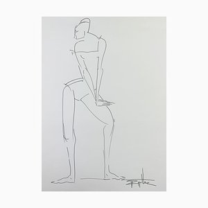 Catherine Zygadlewicz, Stehendes Mädchen, Zeichnung auf Papier, 2019