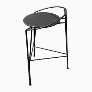 Tabouret de Bar Moon Vintage Argenté par Pascal Morgue pour Femorb, France, 1980s