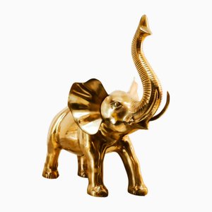 Elefante vintage in ottone dorato