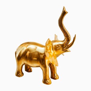 Elefante vintage in ottone dorato