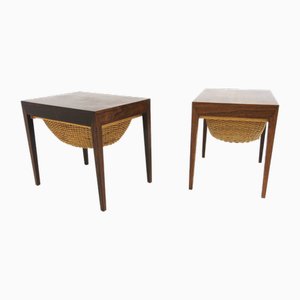 Banchi da lavoro in palissandro di Severin Hansen per Haslev Møbelfabrikk, Danimarca, anni '60, set di 2