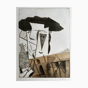 Manolo Valdés, To Sanchis Guarne, Etching, 1984