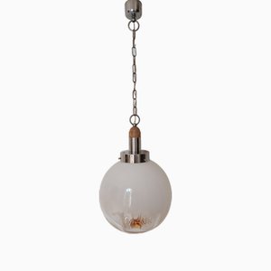 Mid-Century Italian Ball Pendant Light from AV Mazzega, 1970s