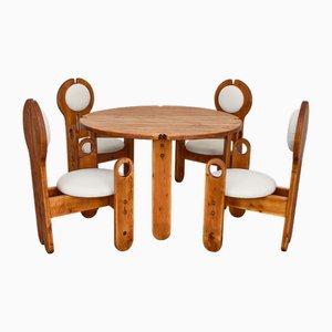 Sedie da pranzo Mid-Century in larice di Maria Szedleczky, Ungheria, 1978, set di 5