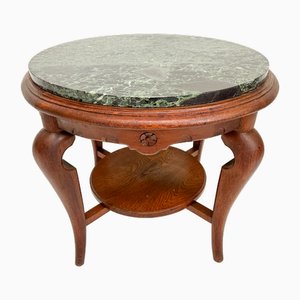 Vintage Side Table with Marble Top